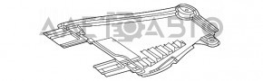 Protecția centrală a podelei pentru Mercedes W167 GLE 350 450 20-23 crăpată.