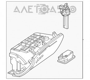 Перчаточный ящик, бардачок Mercedes W167 GLE 350 450 20-23 бежевый, тычка