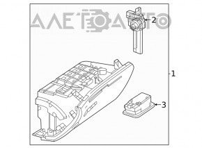 Перчаточный ящик, бардачок Mercedes W167 GLE 350 450 20-23 бежевый, тычка