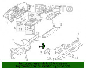 Capacul panoului frontal lateral dreapta Mercedes W167 GLE 350 450 20-22 negru