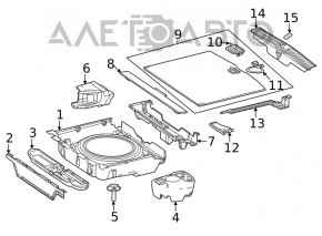 Обшивка пола багажника Mercedes W167 GLE 350 450 20-23