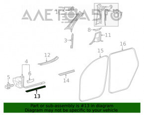 Накладка порога наружная передняя правая Mercedes W167 GLE 350 450 20-23 хром с подсветкой