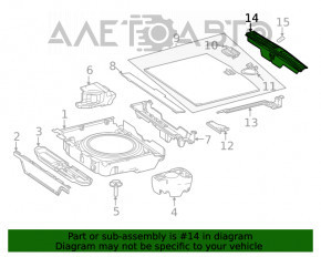 Накладка проема багажника Mercedes W167 GLE 350 450 20-23 черная, царапины, сломана направляющая