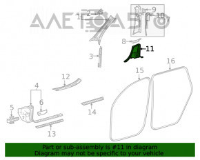 Capacul stâlpului central stânga jos Mercedes W167 GLE 350 450 20-23 negru, zgârieturi