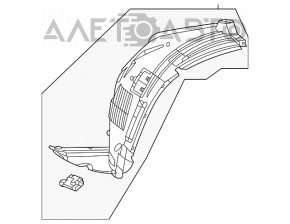 Подкрылок передний левый Mercedes W167 GLE 350 450 20-23 передняя часть OEM