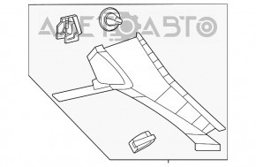 Накладка задней стойки за форточкой левая Mercedes W167 GLE 350 450 20-23 бежевая, царапины