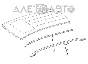 Capota acoperișului stânga Mercedes W167 GLE 350 450 20-23 pentru balustrade, trapa