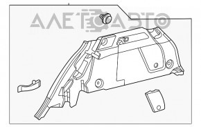 Обшивка арки левая Mercedes W167 GLE 350 450 20-23 черная под 2 ряда, царапины