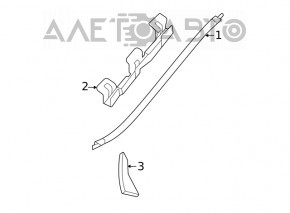 Молдинг лобового стекла левый Mercedes W167 GLE 350 450 20-23