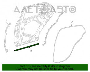 Garnitura ușii din spate stânga Mercedes W167 GLE 350 450 20-23 inferioară