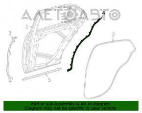 Garnitura ușii spate stânga laterală Mercedes W167 GLE 350 450 20-23 spate