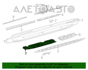 Suport prag dreapta Mercedes W167 GLE 350 450 20-23 partea din față