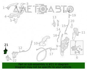 Петля двери верхняя передняя левая Mercedes W167 GLE 350 450 20-23