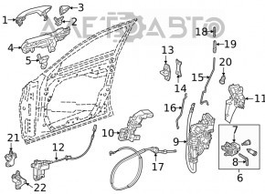 Петля двери верхняя передняя левая Mercedes W167 GLE 350 450 20-23