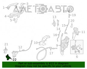 Buclele ușii din față dreapta inferioară Mercedes W167 GLE 350 450 20-23