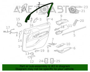 Рамка двери передней левой внутренняя Mercedes W167 GLE 350 450 20-23 черная