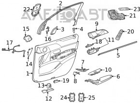 Рамка двери передней левой внутренняя Mercedes W167 GLE 350 450 20-23 черная