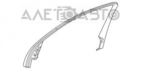 Рамка двери передней правой внутренняя Mercedes W167 GLE 350 450 20-23 черная