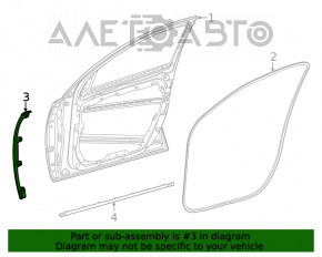 Garnitura ușii față stânga laterală Mercedes W167 GLE 350 450 20-23, zgârieturi