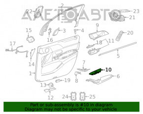 Maneta de control a geamului electric din partea dreapta fata pentru Mercedes W167 GLE 350 450 20-23, bej, suportul este rupt.