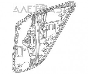 Mecanismul de ridicare a geamului din spate dreapta pentru Mercedes W167 GLE 350 450 20-23.