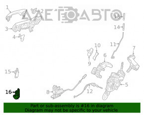 Buclele ușii din spate stânga jos Mercedes W167 GLE 350 450 20-23