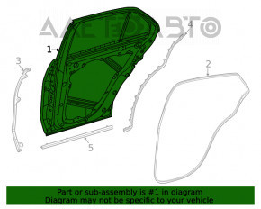 Ușa asamblată spate stânga Mercedes W167 GLE 350 450 20-23