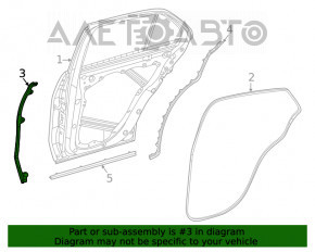 Garnitură ușă laterală spate stânga Mercedes W167 GLE 350 450 20-23 față