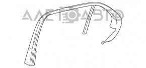 Cadru ușă interioară spate dreapta Mercedes W167 GLE 350 450 20-23 negru fără perdea, zgârieturi, lovituri.