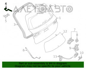 Петля двери багажника левая Mercedes W167 GLE 350 450 20-23