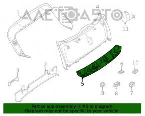 Capacul portbagajului inferior Mercedes W167 GLE 350 450 20-23 negru, partea inferioară