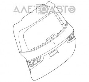 Ușa portbagajului goală Mercedes W167 GLE 350 450 20-23 albă 149, lovituri, geometrie strâmbă