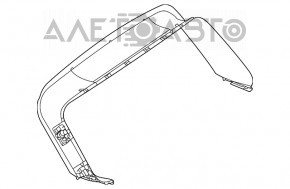 Capacul portbagajului superior al usii Mercedes W167 GLE 350 450 20-23 negru, fixările sunt rupte, zgârieturi.