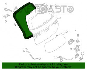 Уплотнитель двери багажника Mercedes W167 GLE 350 450 20-23