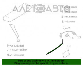 Moldura portbagajului Mercedes W167 GLE 350 450 20-23 crom