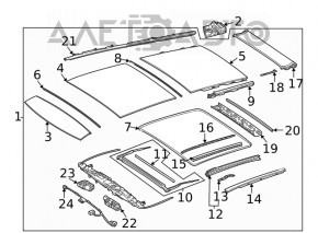 Панорама в сборе Mercedes W167 GLE 350 450 20-23 бежевая шторка, царапина, под чистку