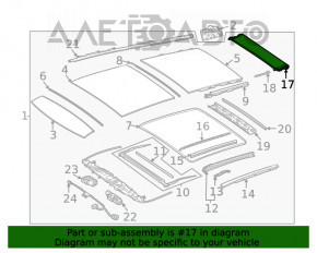 Perdeaua panoramică Mercedes W167 GLE 350 450 20-23 bej