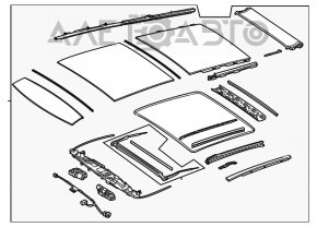 Mecanismul de panoramă al cadrului Mercedes W167 GLE 350 450 20-23