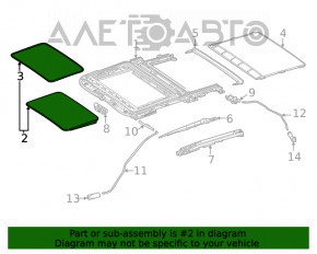 Geamul panoramic Mercedes W167 GLE 350 450 21-23 zgârieturi