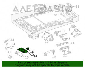 Козырек левый Mercedes W167 GLE 350 450 20-23 бежевый, без крючка