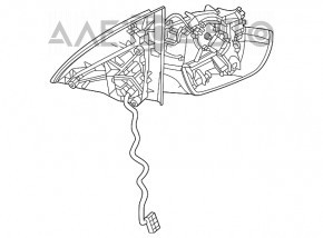 Зеркало боковое левое Mercedes W167 GLE 350 450 20-23 поворотник, подогрев, подсветка, BSM