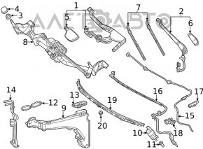 Поводок дворника левый Mercedes W167 GLE 350 450 20-23