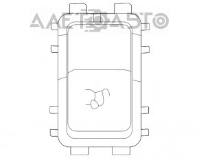 Butonul de deschidere a portbagajului din interior pentru Mercedes W167 GLE 350 450 20-23, negru.