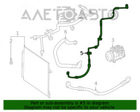 Tubul de aer condiționat încălzitor-condensator Mercedes W167 GLE 350 450 20-23