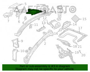 Grila stergatoarelor din plastic stanga Mercedes W167 GLE 350 450 20-23 este rupta