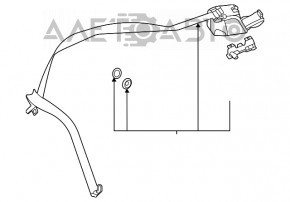 Centura de siguranță din spate dreapta pentru Mercedes W167 GLE 350 450 20-23, bej, uzată, necesită curățare.