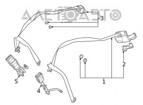 Centura de siguranță din spate dreapta pentru Mercedes W167 GLE 350 450 20-23, bej, uzată, necesită curățare.