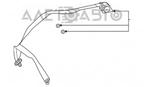 Ремень безопасности задний центральный Mercedes W167 GLE 350 450 20-23 бежевый