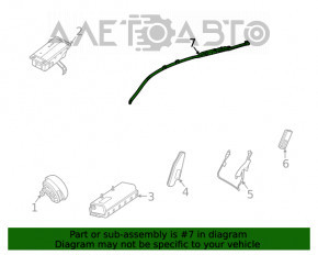 Perna de aerbag laterală stânga pentru Mercedes W167 GLE 350 450 20-23, pentru al doilea rând, detonată