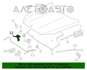 Capota de blocare a capotei Mercedes W167 GLE 350 450 20-23